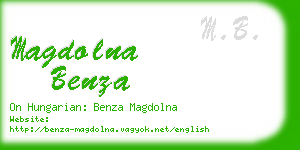 magdolna benza business card